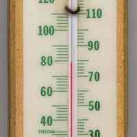 Wall thermometer advertising Frank Bucino, Inc., Realtors, Insurors, 40 Hudson Place, Hoboken, N.J. No date, ca. 1950-1960.