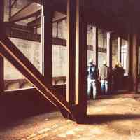 Digital image of color photo of the interior of the former Hudson & Manhattan Rail Road powerhouse, Jersey City, Oct., 1999.