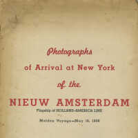          Photographs of Arrival at New York of the Nieuw Amsterdam, Flagship of the Holland-America Line. Maiden Voyage - May 16, 1938. picture number 20
   