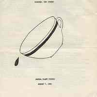 Songbook, Maxwell House Division, Hoboken, New Jersey, Annual Plant Picnic, Aug. 7, 1982.