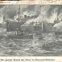 Postcard: Fire 1900, Hoboken, NJ