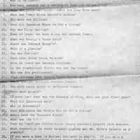 Three questionaires created by the Committee on Cultural Purity, Hoboken, no date, circa 1970