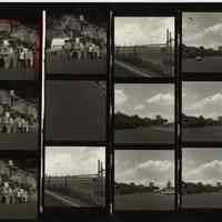 B+W negative contact sheet of images of Hoboken taken by John Conn. no date, [1976].