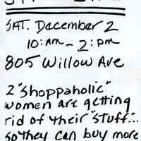          Gate Sale 004. 12-02-1995 805 Willow Avenue
   