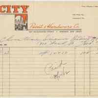          5. City Hardware statement 1952; typical illustrated billhead
   