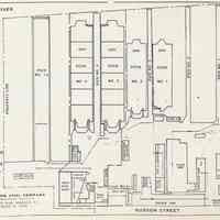 General plan for yard tour of the Bethlehem Steel Company, Shipbuilding Division, Hoboken Yard, no date, ca. October,1952.