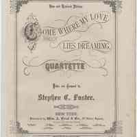 Sheet music: Come Where My Love Lies Dreaming by Stephen Foster..