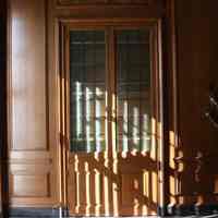          019  second floor southeast corner, board room. detail of paneling & bookca
   