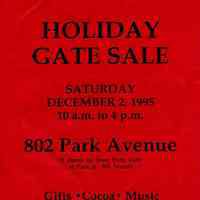          Gate Sale 005. 12-02-1995 802 Park Ave.
   