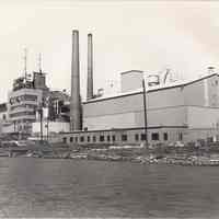 Digital image of B+W photo of the Hoboken waterfront, Hoboken, circa 1987.