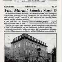 Hoboken Historical Museum Newsletter [First Series], Volume 2, No. 47, March, 1991.