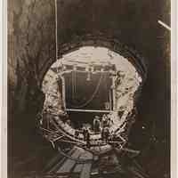 B+W photo of tunnel shaft construction near N.J. entrance, Lincoln Tunnel, Weehawken, Nov. 27, 1934.