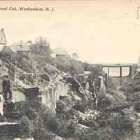 Postcard: Weehawken, NJ, Railroad Cut
