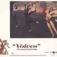 Lobby card set for film "Voices"; location filming in Hoboken, ca. late 1978 or early 1979.