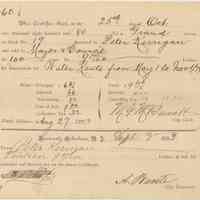 Two certificates of sale for 11 Grand St. (old number system) to Mayor & City Council, Oct. 25, 1880 for assessment of unpaid water rents. Redeemed 1883.