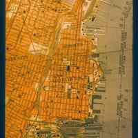 Color slide of detail from unidentified map of Hoboken