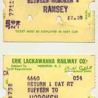 Tickets, 2: Erie Lackawanna Railway, between Hoboken & various stations; 1976.