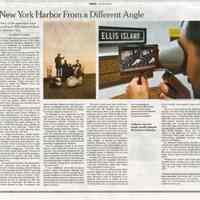 Article: New York Harbor From a Different Angle. An Exhibition About Immigrants in Hoboken. By Tammy La Gorce, New York Times, Oct. 3, 2014.