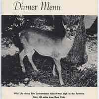 Menu: Erie Lackawanna Railway Co., Dinner Menu. Issued Hoboken, Jan. 1969.
