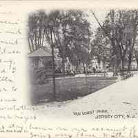 Postcard: Van Vorst Park, Jersey City, NJ