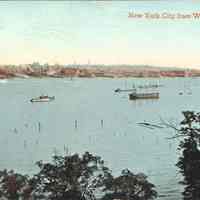 Postcard: View, Weehawken, NJ