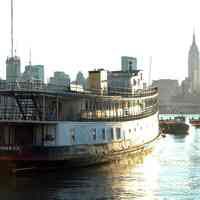 Color photos, 8, of the former ferry,Yankee, moored at pier between 12th and 13th Sts., Hoboken, October 27, 2006.