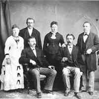 Cabinet photo of Ernst Rehm in ceremonial hat & large star on neck ribbon, Hoboken, n.d., ca. 1880s-1891.