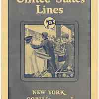 Brochure: United States Lines. Tourist Third Cabin Rates. (Fare schedule) No. 5, Dec. 6, 1927.