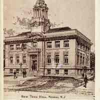 Postcard: Town Hall, Kearny, NJ