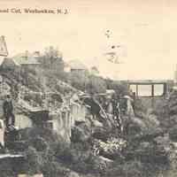 Postcard: Weehawken, NJ, Railroad Cut