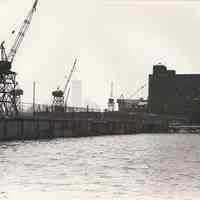 Digital image of B+W photo of the Hoboken waterfront, Hoboken, circa 1987.