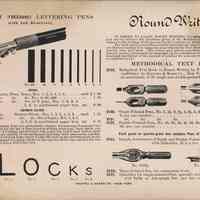          leaf 10 verso advertisment pens, nibs, book
   