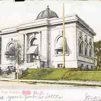 Postcard: Public Library, West Hoboken, NJ: