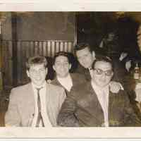 B+W photo of Donald Fontana & friends, Hoboken, n.d., circa 1980s.