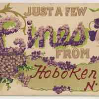 Postcard: Just a Few Lines from Hoboken, N.J. Postmarked July 15, 1910.