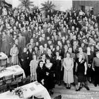 B+W group photo of 15th Annual Florists Ball, Union Club, Hoboken, N.J., Jan. 22, 1949.