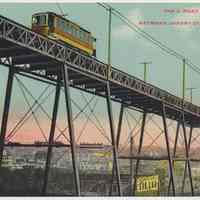 Postcard: The L Road Trestle Between Jersey City and Hoboken, N.J. No date, circa 1907-1914.