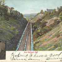          Postcard: Arlington, NJ, Erie Railroad Cut picture number 1
   