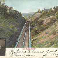 Postcard: Arlington, NJ, Erie Railroad Cut