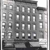 B&W photo of mixed-use apartment building at 113 Washington Street, Hoboken.