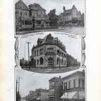 Digital image of black-and-white photos of three street corners, West Hoboken, ca. 1900.