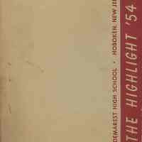 The High Light. January 1954. Yearbook for January class. Demarest High School, Hoboken.