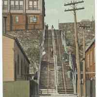 Postcard: Hoboken Steps, Hoboken, N.J. Postmarked Aug. 4, 1911.