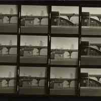 B+W negative contact sheet of images of Hoboken taken by John Conn. no date, [1976].