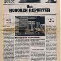 Newspaper: The Hoboken Reporter, Vol. 1, No. 1, Sept. 21, 1983.
