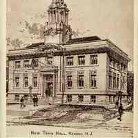 Postcard: Town Hall, Kearny, NJ