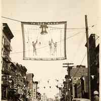          Digital image of B+W photograph of Monroe Street looking north from Fifth Street, Hoboken, no date, ca. 1942-1945. picture number 1
   