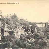 Postcard: Weehawken, NJ, Railroad Cut