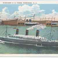 Postcard: Hoboken S.S. Piers, Hoboken, N.J. Postmarked Dec 21, 1939.