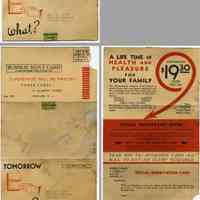 Mail addressed to residents at 1110 Washington Street, Hoboken, late 1934. Three items, various sizes and formats.